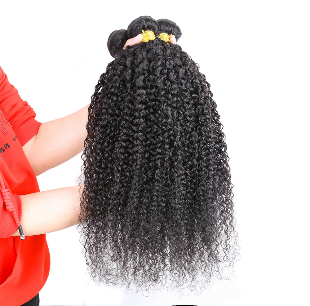 Kinky Curly Bundles 8-28 Inch Malaysian Human Hair Extensions For Women Hair Natural Color 1/3/4 Bundles Deal