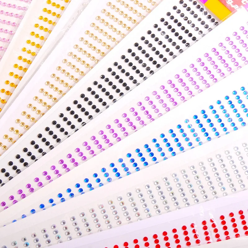 New 3mm Rhinestones for Face Makeup Crystals Bright Face Jewelry Gems Stickers Children's Stickers Adhesive Glitters for Face 4
