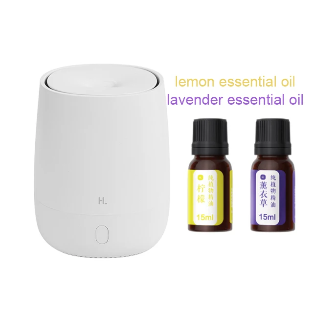 XIAOMI Youpin HL Aromatherapy Diffuser Humidifier Air Dampener Aroma Machine Essential Oil Ultrasonic Mist Maker LED Night Light white 2oil