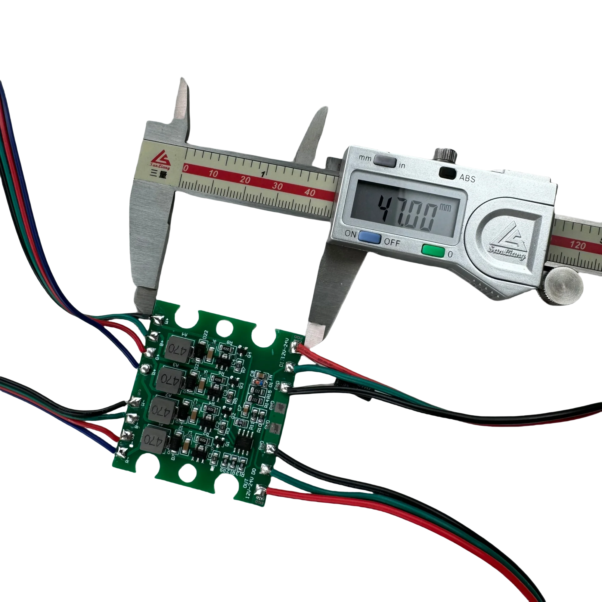 IC 제어 RGBW LED 픽셀 COB 모듈 조명, DC12-24V 입력, 크기, 51mm x 47mm, 12W RGBW(3000K) UCS2904