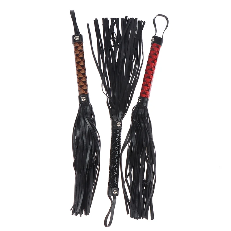 Outdoor Non Slip Leather Braided Horse Racing Whip Equestrian Riding Crops NEW