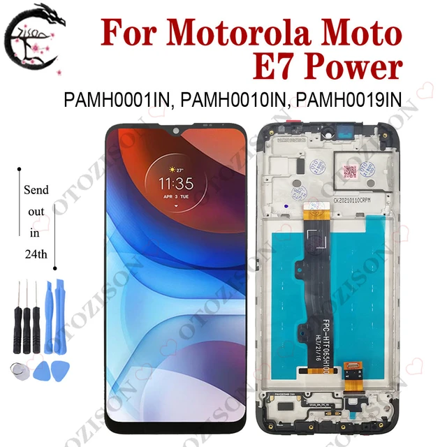 Motorola Moto E7 Power 携帯電話の画面 パワーディスプレイスクリーン ...