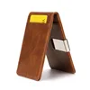 New Fashion Men's Leather Money Clips Wallet Multifunctional Thin Man Card Purses Women Metal Clamp For Money Cash Holder 3