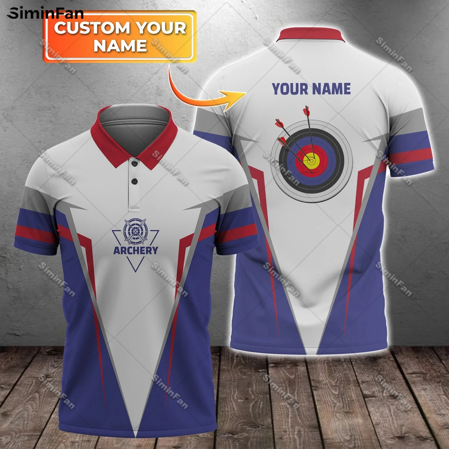 

Рубашка-поло мужская с 3D-принтом, рубашка с лацканами, отложным воротником, Повседневная футболка унисекс, с индивидуальным названием, для стрельбы с мишенью