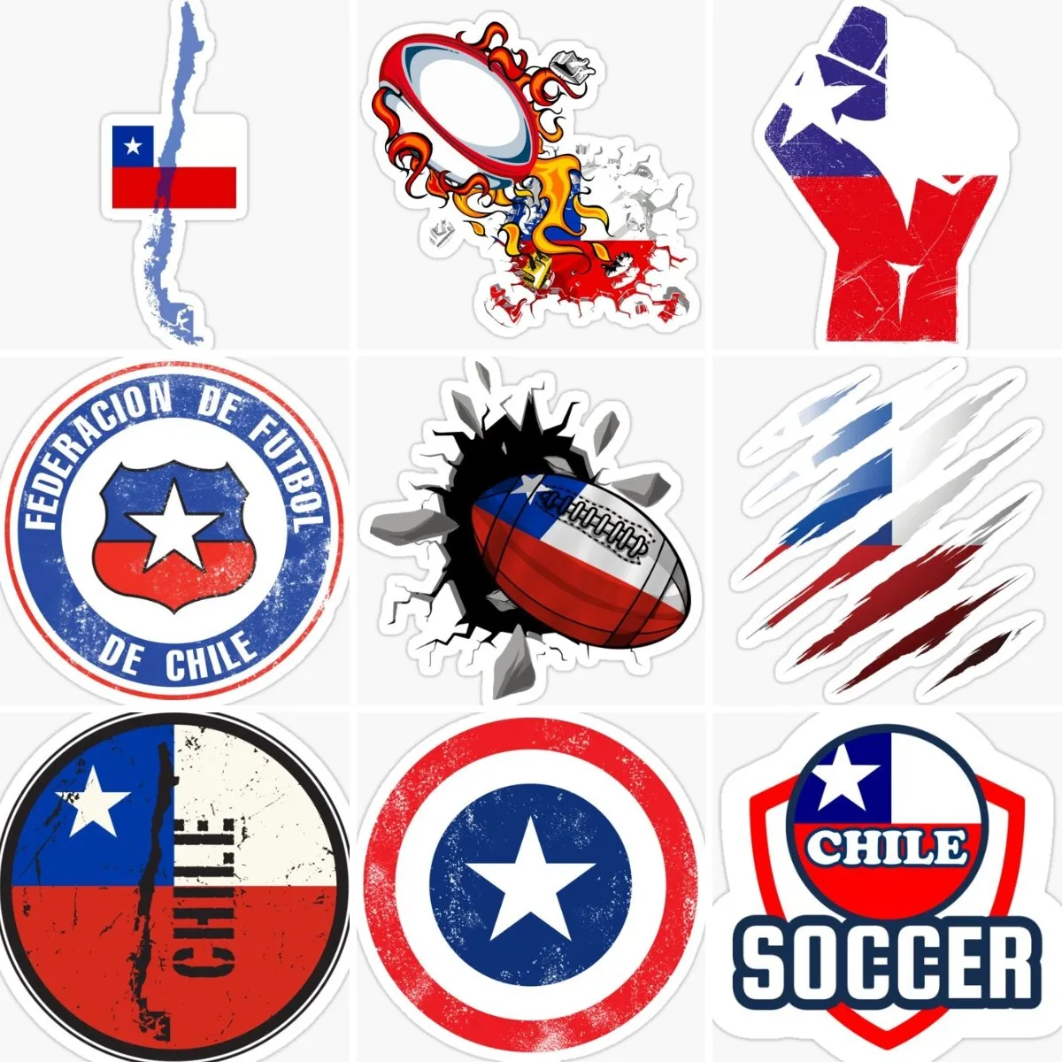 

Chile Flag Map Emblem Tearing Stickers Laptop Racing Bicycle Motorcycle Car Glass Helmet Room Camper Door Wall Decal Assecories