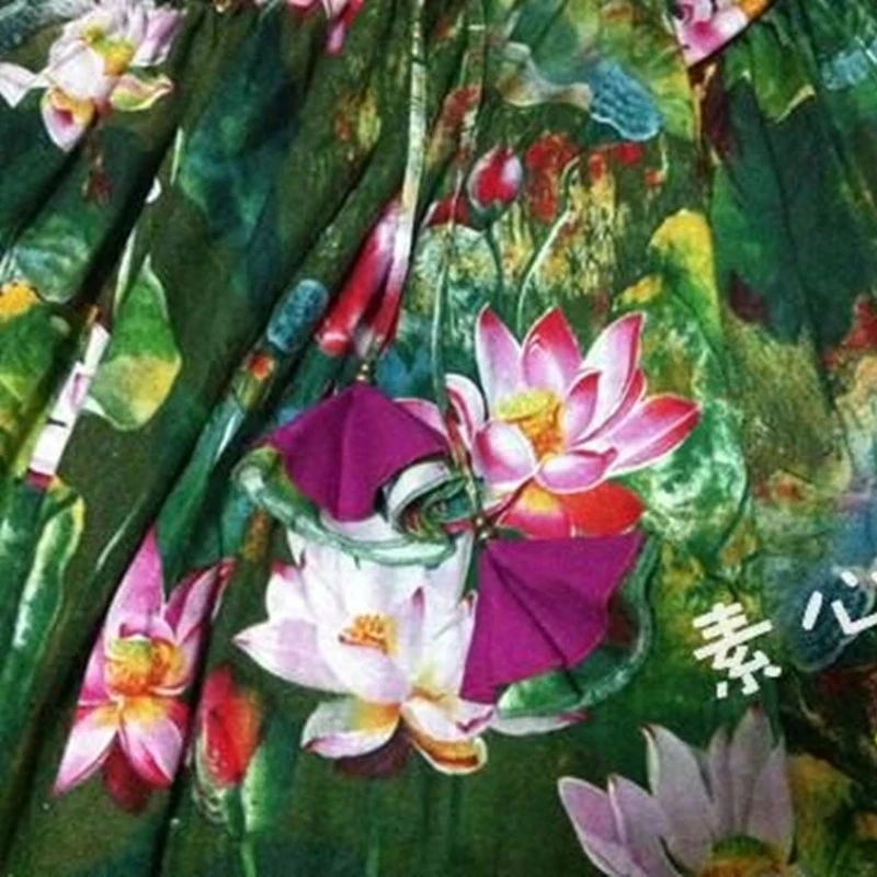 Free Shipping 2023 New Fashion Long Maxi A-line Elastic Waist Women Cotton And Linen Plus Size S-2XL Flower Print Skirts