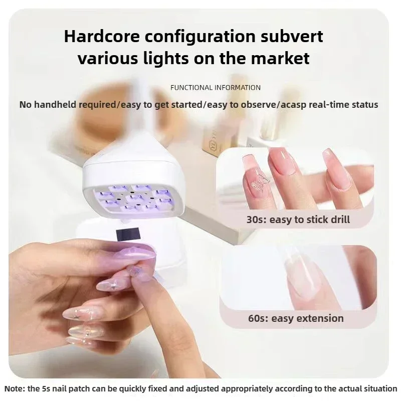 Mini UV LED Nail Curing Lamp Bendable USB Light For Fast Drying Eyelash Extensions Glue Nail Polish Gel Manicure Tool 6