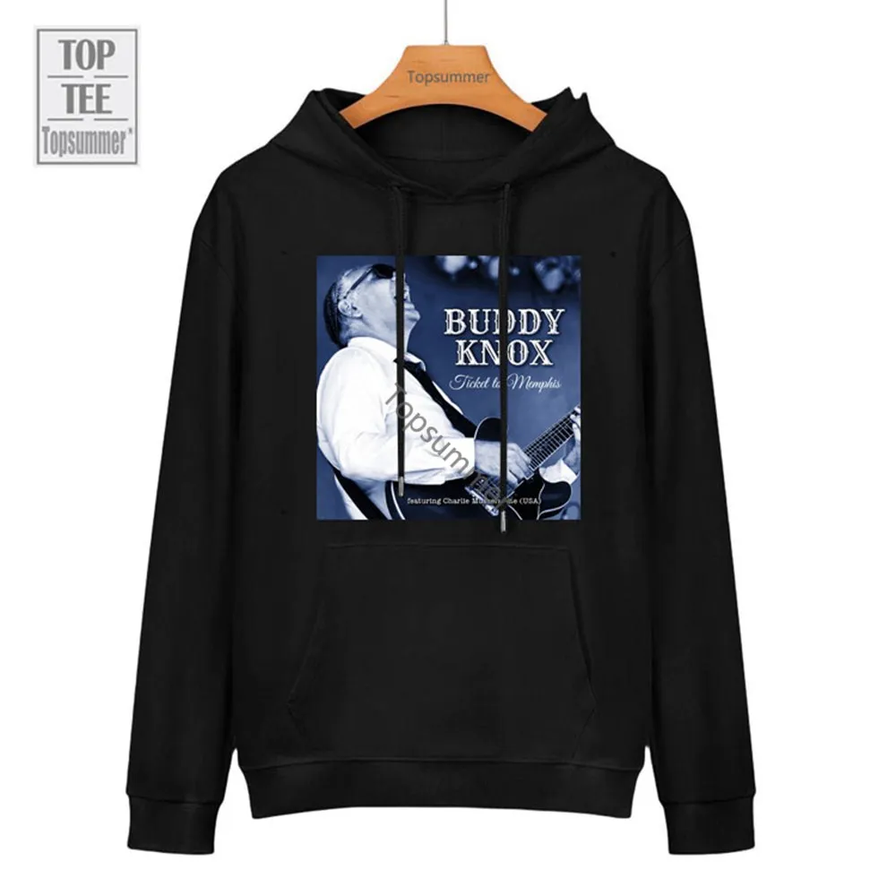 

Ticket To Memphis Album Sweatshirts Buddy Knox Tour Sweatshirt Couples Pop Fashion Black Hoodies