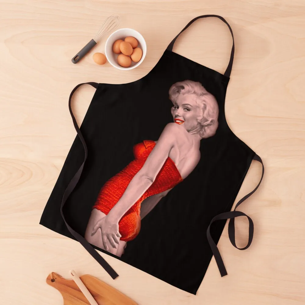 MARILYN MONROE: In a Red Bathing Suit Print Apron Kitchen Front An Apron Woman Kitchen Apron