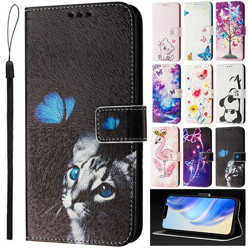 Cute Car Leather Wallet Phone Cover Case