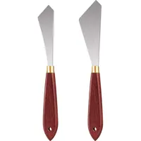 2pcs Painting Knife Set Painting Mixing Scraper Stainless Steel Palette Knife Painting Art Spatula with Wood Handle painting 1