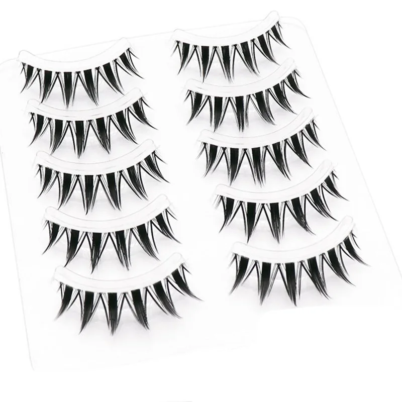 5 Paare neue Cosplay Luft falsche Wimpern natürliche transparente dünne Band Wimpern japanische Simulation Wimpern Verlängerung Make-up – Detail 5