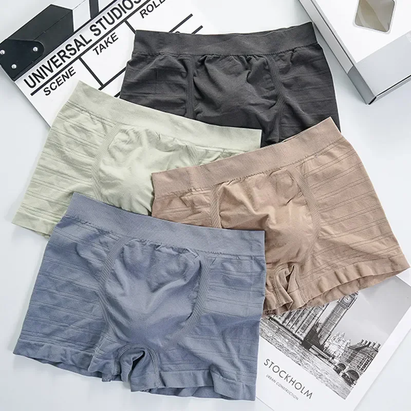 

Men's Underwear Elasticity Boxers Men Breathable Trunk Boxer Comfortable Man Solid Underpants Shorts Male Soft Panties