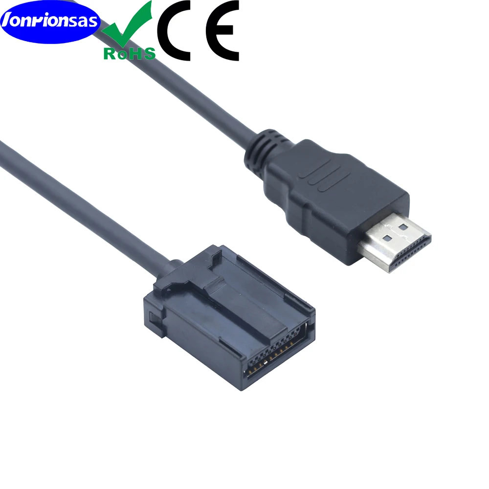 4K 고속 HDMI E 유형 남성 ABS 쉘 - HDMI A 유형 남성 19P 검정색 몰딩(자동차 오디오 및 비디오 케이블용)