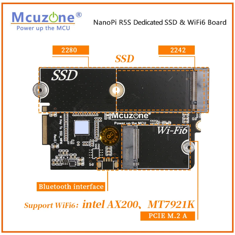 NanoPi R5S  NVME SSD  WiFi6 , MT7921K M.2  AX200 RTL8822CE