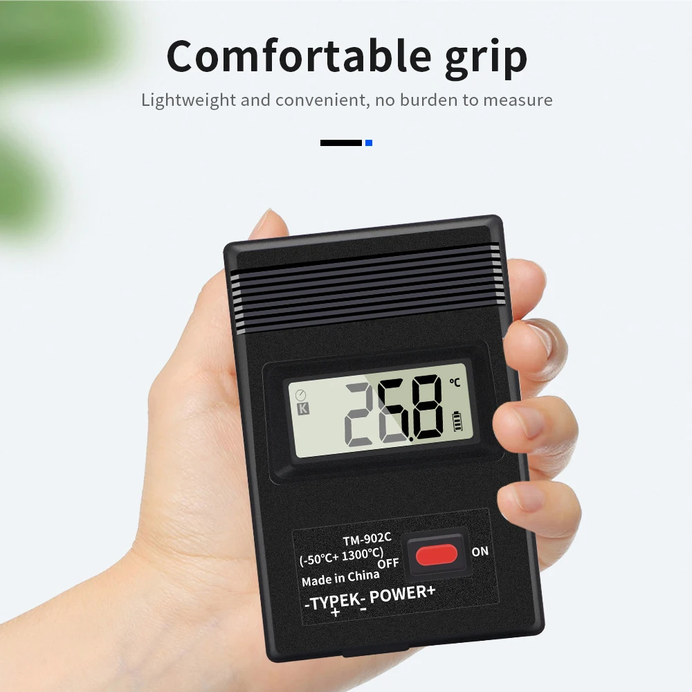 Digital Temperature Meter ? 902c ? 50 ~ + 300? K Type Thermometer Sensor LCD Industrial Temperature Probe