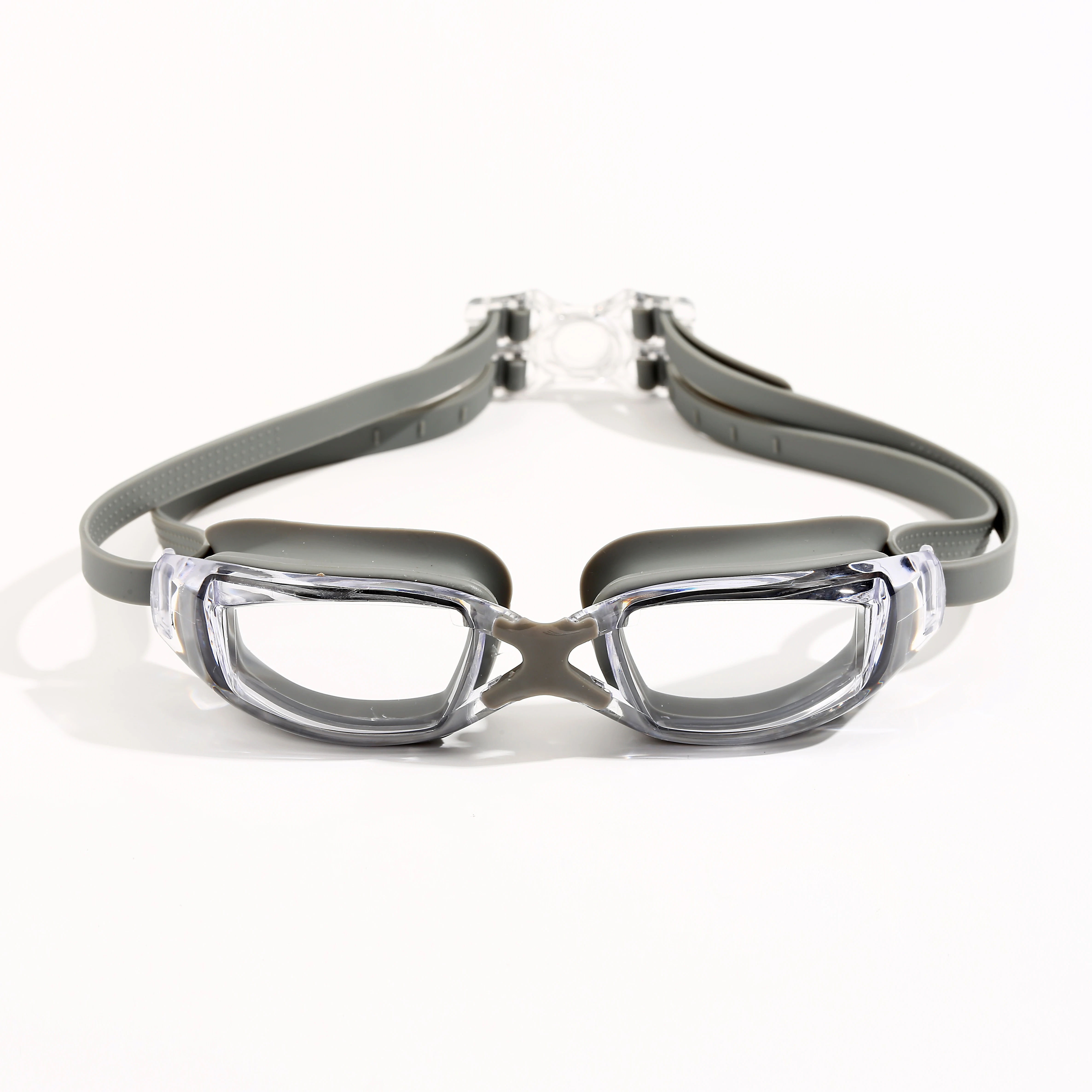 Men and women swimming goggles adult high-definition防雾 waterproof swimming goggles ear plug nose clip cap set