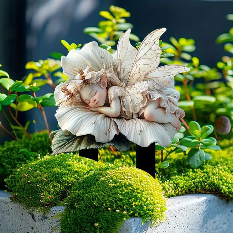 Garden Stakes For Outside Decorative Acrylic Yard Stakes With Flower Shape Design Pot Decorations For Garden Farm