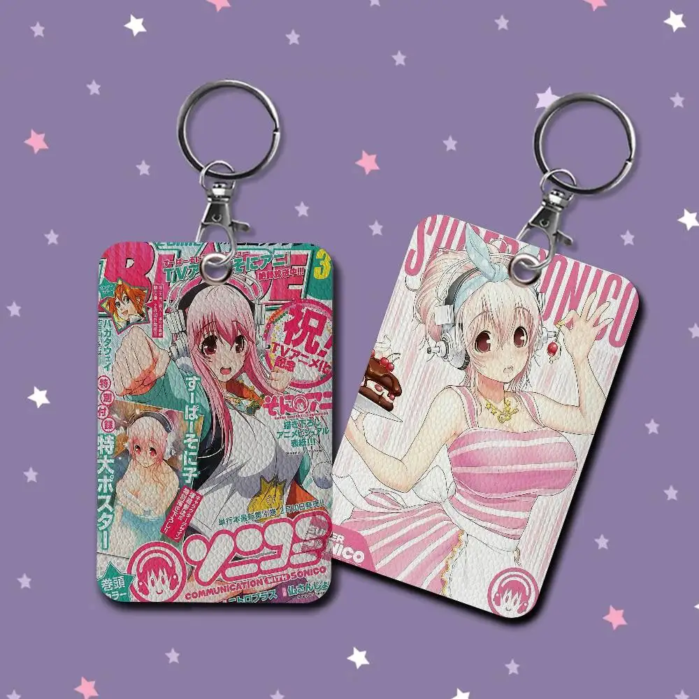 Super Sonico Anime Personalized Card Holder and Keychain