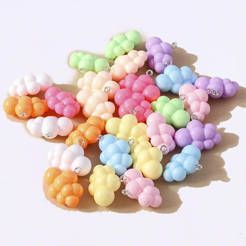 Duarte 20 Teile/los Nette Candy Farben Harz Wolken Charms Anhänger für Schmuck Machen Tropfen Ohrringe Halsketten Armbänder Zubehör