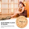 Sauna Wooden Clock Wall Decor Decorative Timer Room Equipment Steam for Hanging Digital 3
