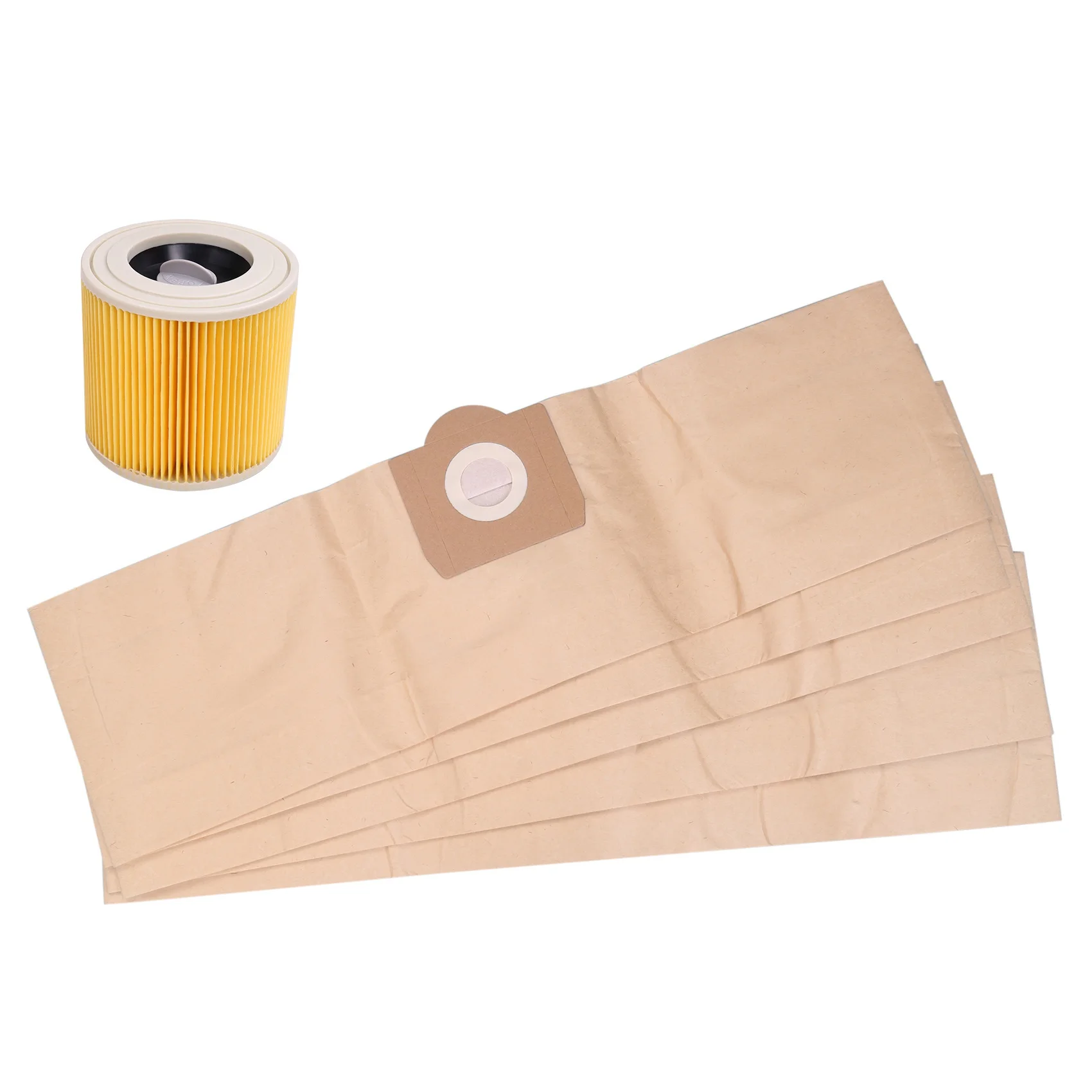 

5X Dust Bag 1X Filter for KARCHER WD3 Premium WD 3,300 M WD 3,200 WD3.500 P 6,959-130 Vacuum Cleaner