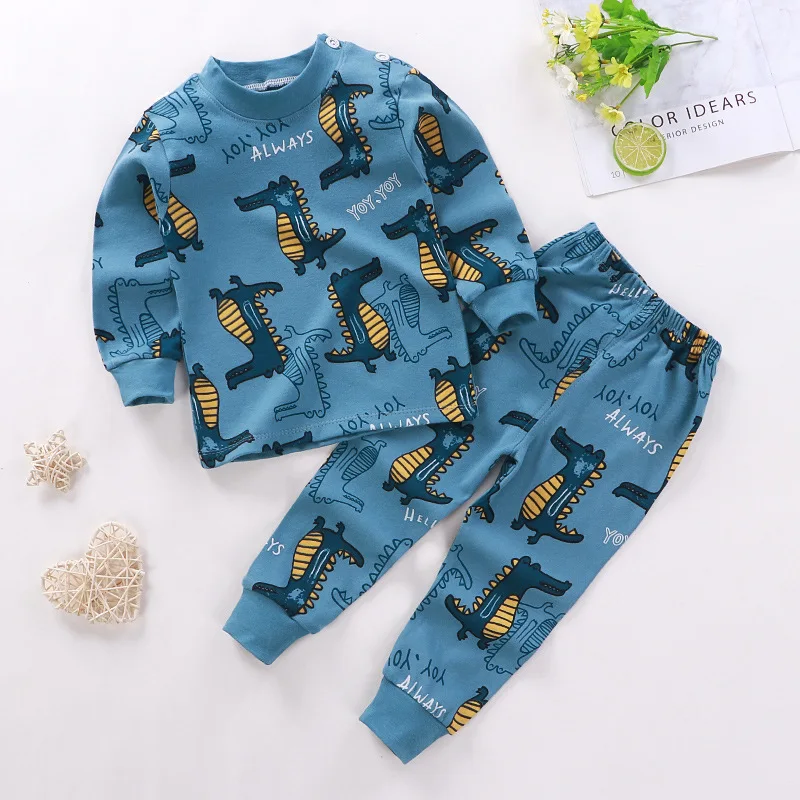 Description Picture 6 of itemToddler Home Clothes 2 Piece/Set Boys And Girls Cartoon Printed Pajamas Suits Infant Fashion Underwear Pure Cotton Costume