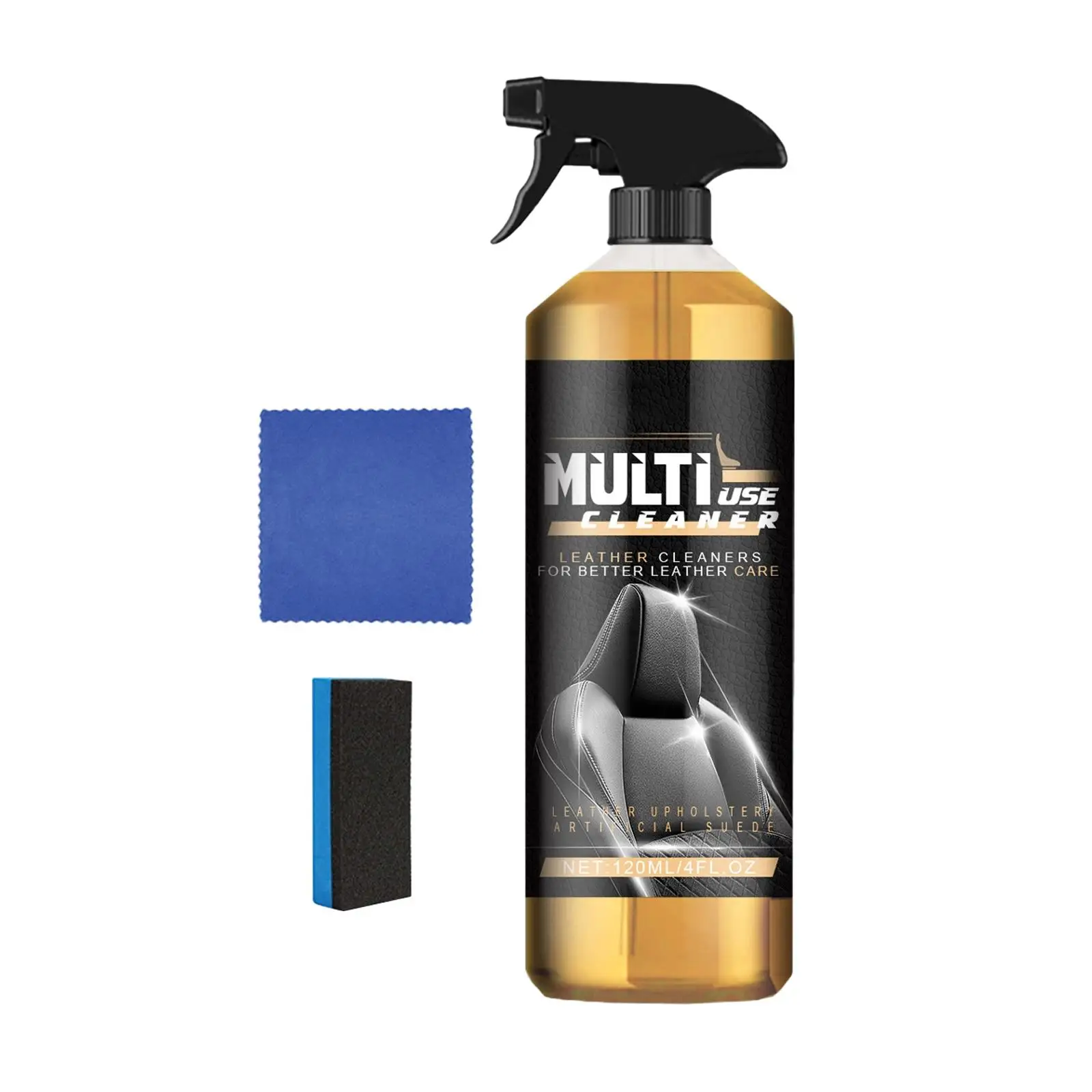 Car Leather Cleaner Set Accessories Removes Stains Multifunctional Car Cleaning