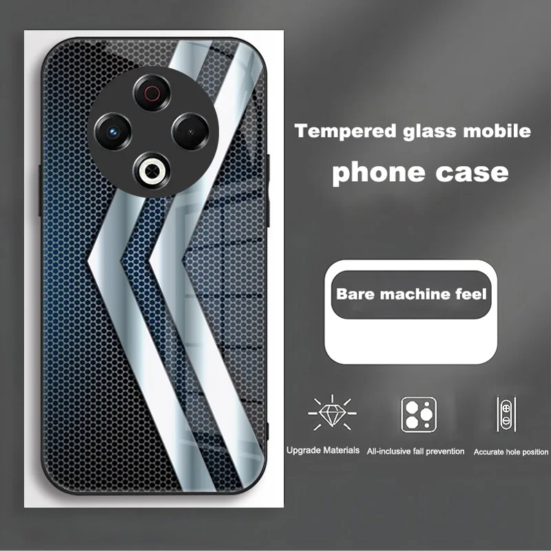 Luxury Shockproof Bumper Case with Tempered Glass for Tecno Spark 30 Series