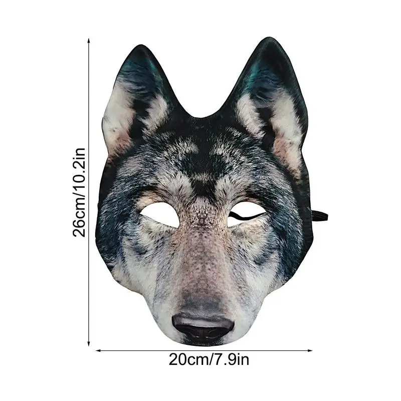 Wolf Head Masque Scary Horror Masque Animal Mardi Gras Masquerade For Halloween Cosplay Costume