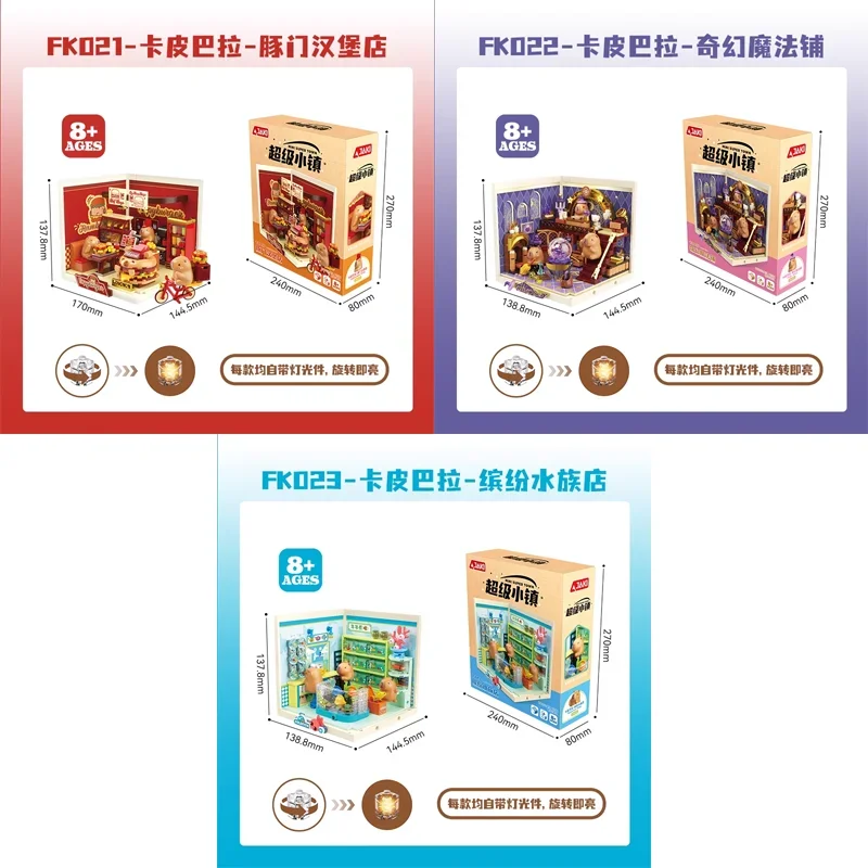 Capybara - Set di blocchi da costruzione fai da te per bambini, giocattoli educativi interattivi, regalo per bambini e adulti
