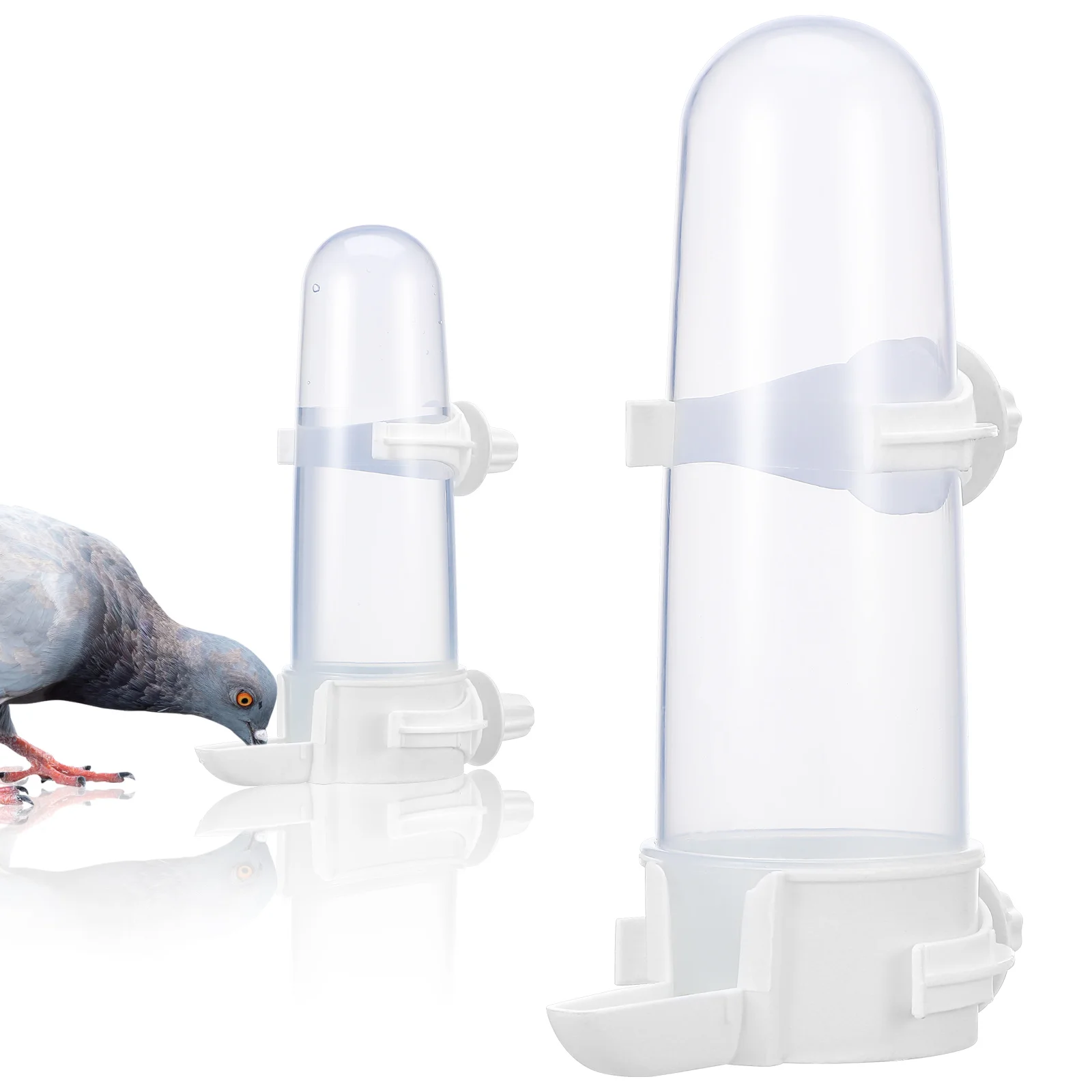 

2pcs Bird Feeder Automatic Parrot Feeder Bird Food Container Cockatiel Food Feeder for Cage