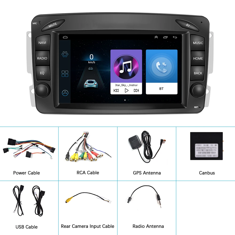 Apple Carplay For Mercedes Benz A-W168 C-W203 32G Android 7Car Stereo Radio  RDS