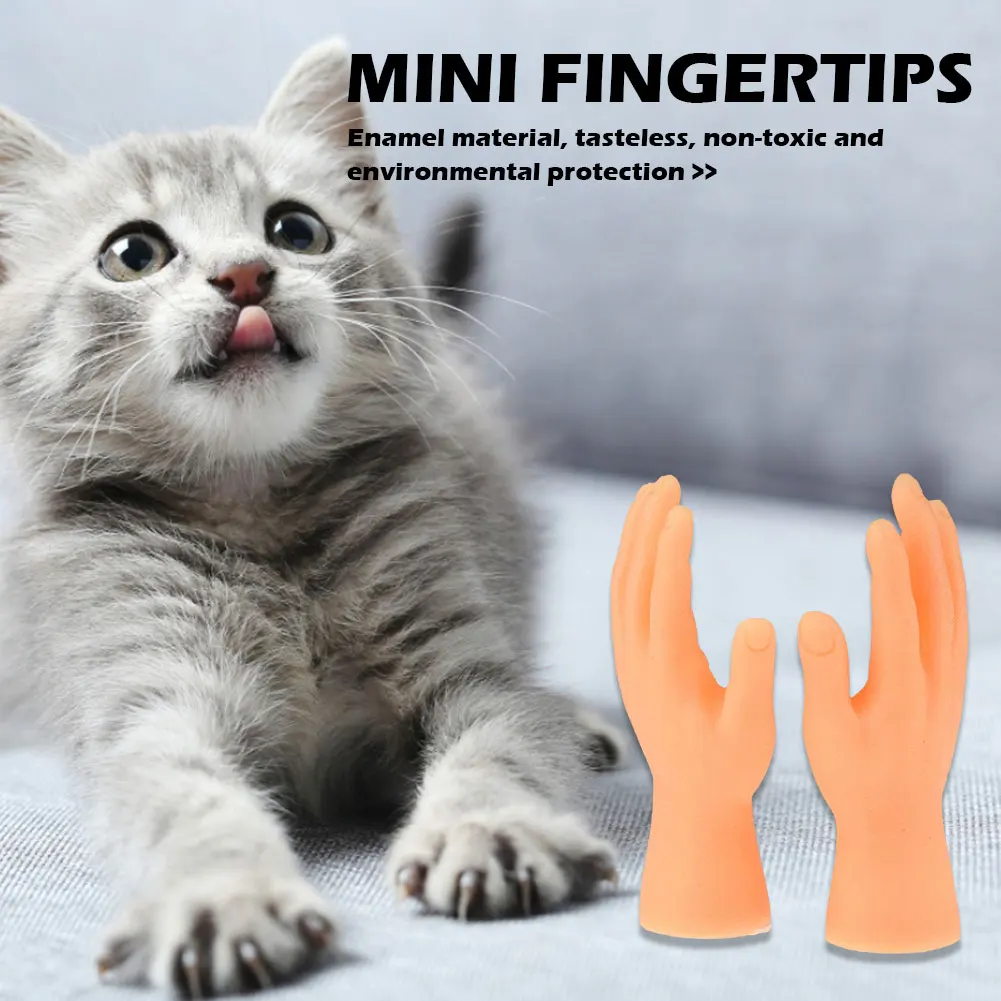 2pcs Novelty Left Right Mini Hands Model Finger Sleeve Simulation Left Right Mini Hands Finger Sleeve Puppets