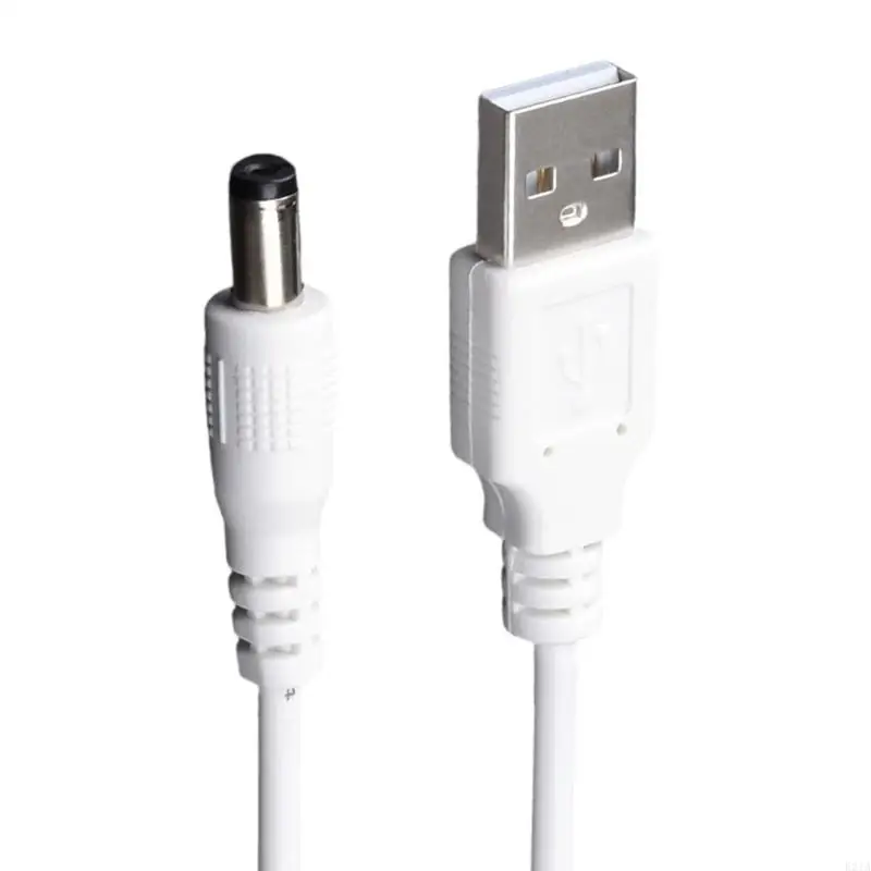 USB DC5.5x2.5mm 전원 케이블 직선 / 곡선 헤드 충전 코드 편리