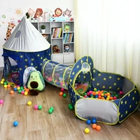3 Pcs/Set Portable Children's Tent Playground Baby Spaceship Rocket Tent Ball Pit Baby Ball Pool Child Games House Tipi Infantil 1