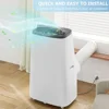 Portable Air Conditioner 14000 BTU AC Unit Remote Control Dehumidifier 600 sq.ft Room Cooling 3-in-1 Operation LCD Display Easy 4
