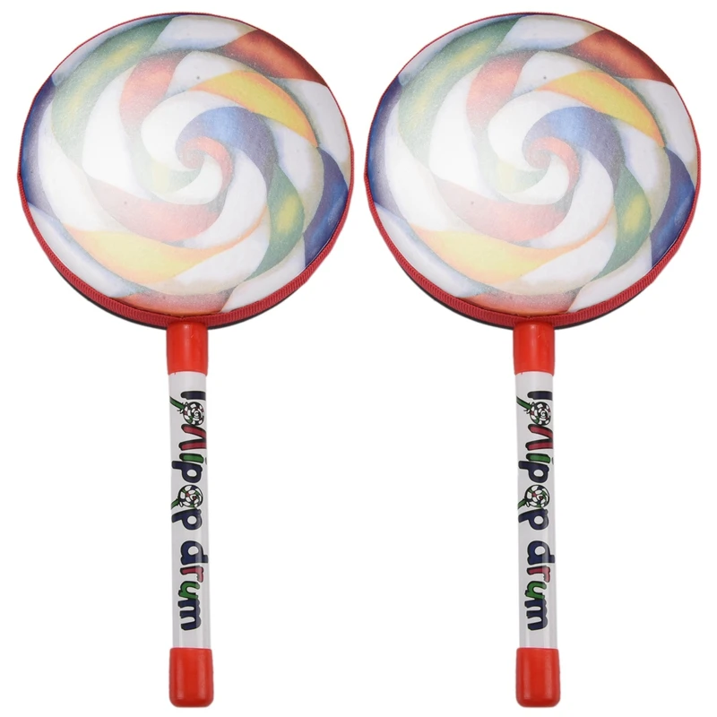 

2X Kids Percussion Lollipop Drum, 6Inch