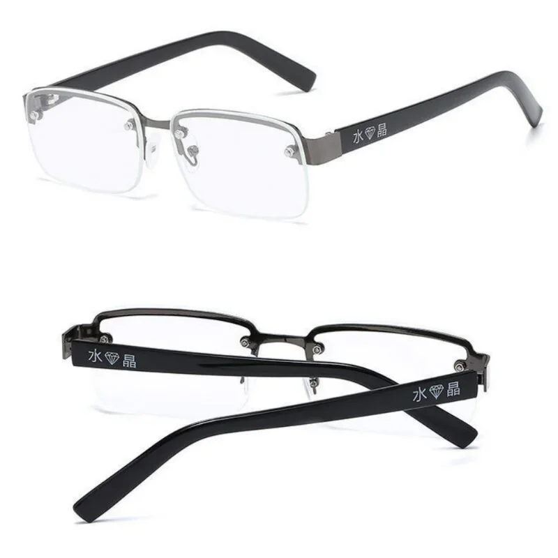 Half-frame Reading Glasses for Men Fashion Prescription Glasses Men's Sight Glasses +1.0 +1.5 +2.0 +2.5 +3.0 +3.5 +4.0