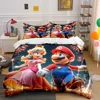 10 Sizes Super Mario Movie Print Bedding Set 1 Duvet Cover 2 Pillowcases Adult and Children Bedding Set Luxury Bed Comforter Set 4