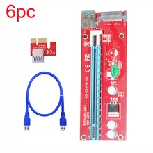 

1-6pc VER007S PCI-E Riser Card Extender PCI Express Adapter 60CM USB 3.0 Cable 15Pin SATA Power for Video Card