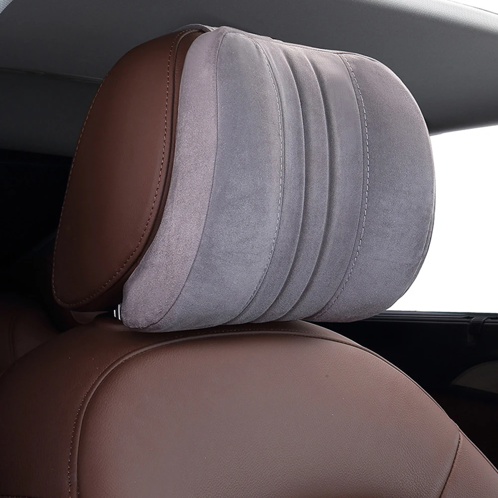 thumbnail image 1 of Reposacabezas de asiento de coche de gamuza, almohada para el cuello, cojín de espuma viscoelástica suave para apoyar la cabeza, Mercedes Benz Clase S, diseño Maybach, accesorios para coche, 1 of 5