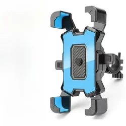 Universal 360° Rotatable Shockproof Bike & Motorcycle Phone Holder Clip (Bule)