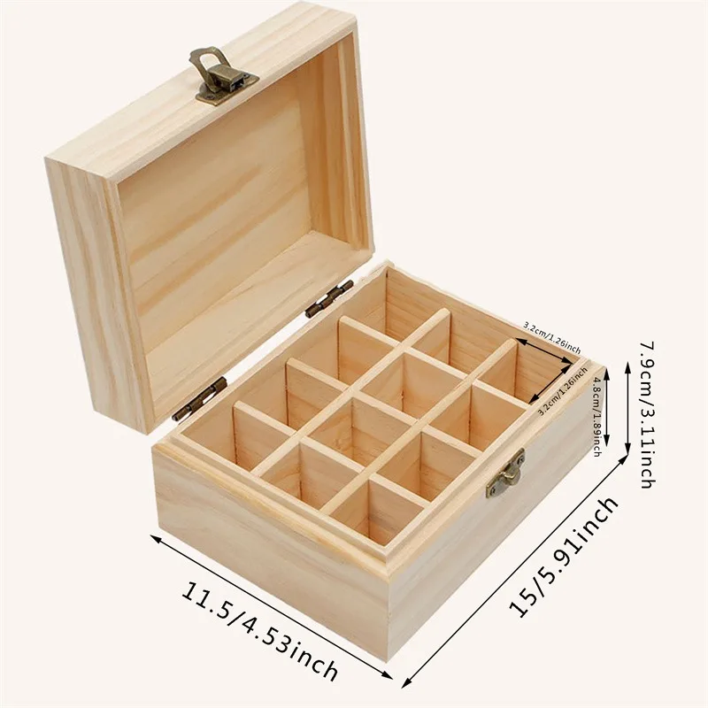 Wooden Storage Box Slots