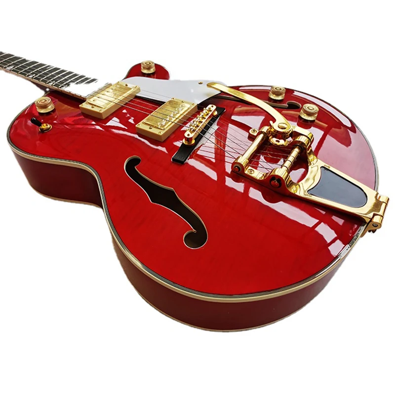 

Hollowbody bigsby jazz электрическая гитара 335 стильный корпус гитары полый кленовый топ электрическая джазовая гитара
