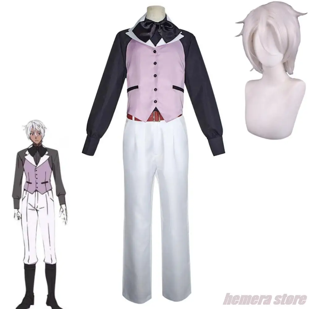 

Anime Noé Noe Archiviste The Case Study Of Vanitas No Karte Cosplay Costume Wig Purple White Uniform Halloween Role Play Suit