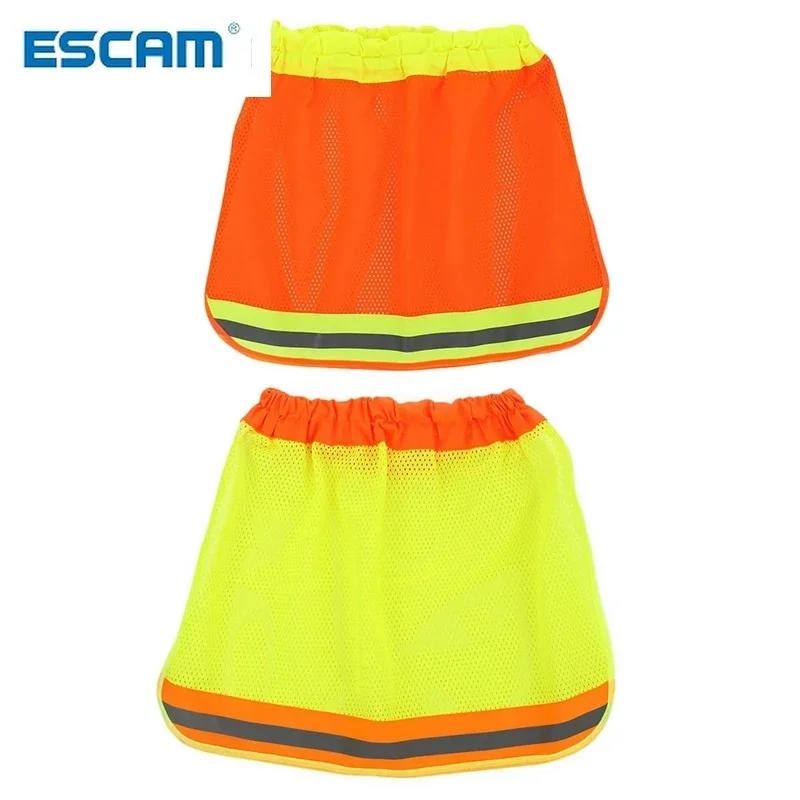 ESCAM Reflective Stripe Neck Shield Safety Hard Hat Cap Sun Shade Protective Helmets Workplace Safety