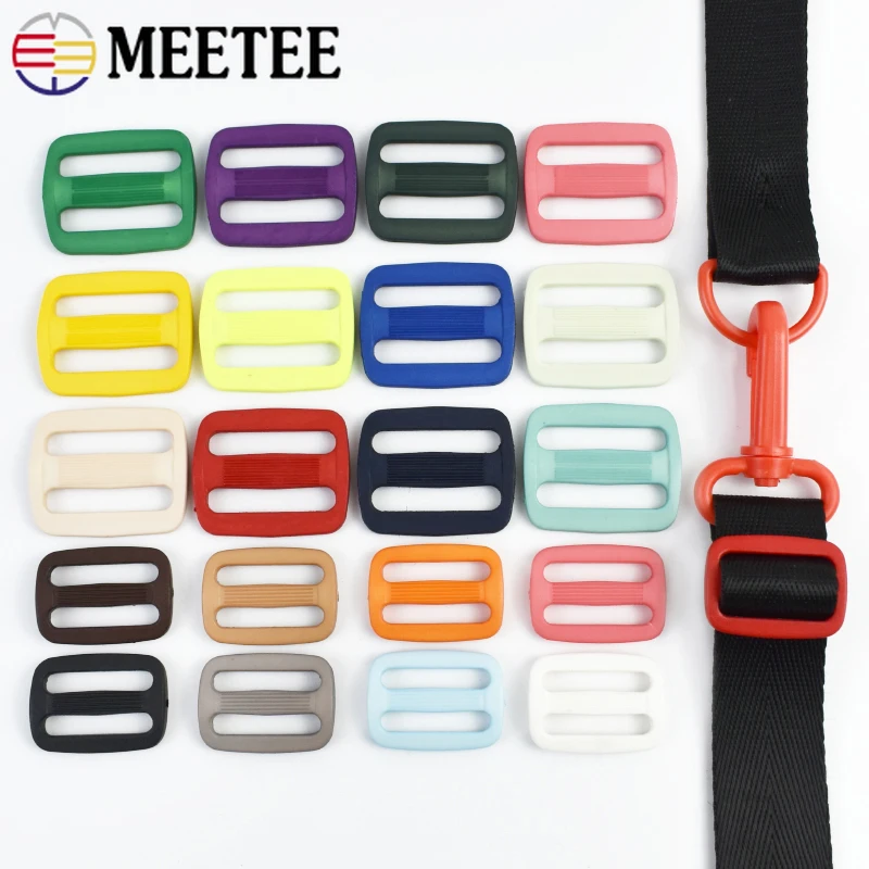

20/50Pcs 16/20/25/31mm Tri-Glide Plastic Buckles Bag Strap Adjustable Ring Buckle Webbing Slider Belt Clasp Sewing Accessories