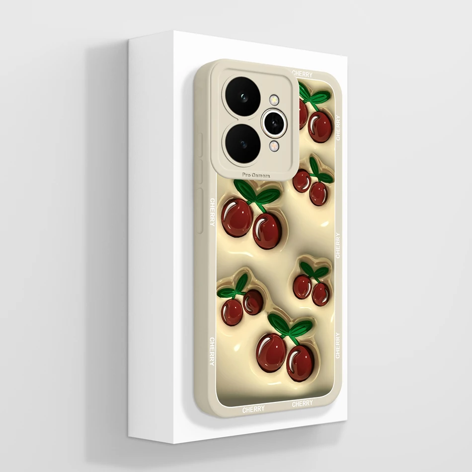 Pretty Flowers Pattern Soft Liquid Silicone Shockproof Phone Case - Full Coverage Bumper