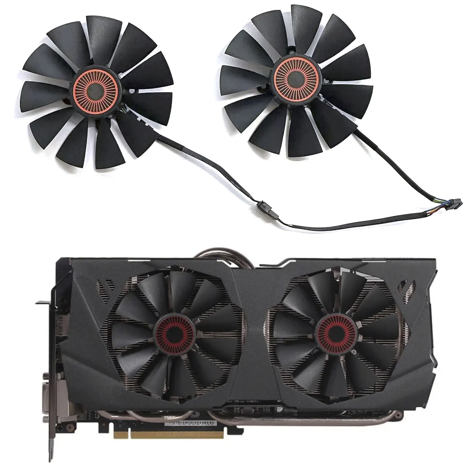 Ventilador fd10015h12s strix-gtx 970, 95mm, adequado para